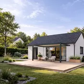 Bioklimatska pergola Ancora — Ročni/3 x 5 m/Antracit-bela/Stenska