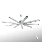 CasaFan BIG SMOOTH ECO stropni ventilator, titansko srebro, 220 cm, tih - Dnevni boravak/blagovaonica - Moderan - titanijeva srebrnina - Metal
