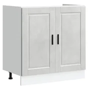 Vidaxl Osnovna omarica za umivalnik Porto betonsko siv 80x46x81,5 cm