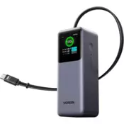 Ugreen prenosna polnilna baterija 20.000mAh, 165W s pametnim digitalnim zaslonom in vgrajenim kablom