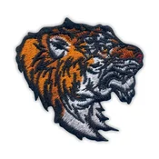 shumee Našitek Divji tiger - Glava bengalskega tigra MALA - Samolepilna podlaga - Vezen našitek/značka/emblem
