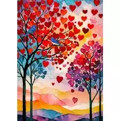 Enjoy - Puzzle Zaljubljene modre ptice - 1 000 kosov