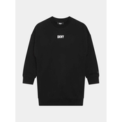 DKNY Pletena obleka D32894 D Črna Regular Fit