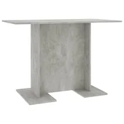 Vidaxl Jedilna miza betonsko siva 110x60x75 cm inženirski les