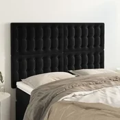 Uzglavlje Crno 144x5x118/128 cm Baršunasto