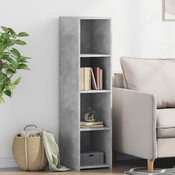 Vidaxl Visoka omara betonsko siva 30x41x124 cm inženirski les