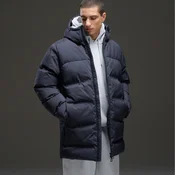 Cropp - Prošiveni kaput s kapuljacom - navy