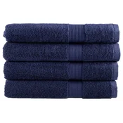 shumee Premium brisače za savno 4 kosi modra 80x200 cm 600 g/m2 bombaž