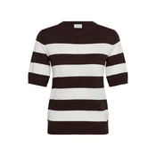 Kaffe Pulover KAMala temno rjava / bela
