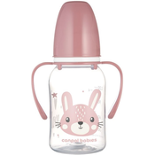Bocica za bebe s ruckama Canpol - Cute Animals, 120 ml, roza