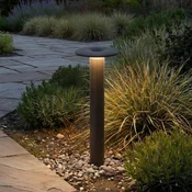 Lucande LED-svetilka Haloa, črna, višina 50 cm, IP54 - Sodobni - črna, bela - Aluminij