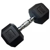 Kubisport Enoročna šesterokotna hanta HEX 10 kg gumirana