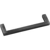 Pohištven ročaj Macha, razmak lukenj 96 mm, Š 104 mm, ZN, železne, krtač. mat