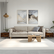 vidaXL Klubska mizica 2 kosa dimljeni hrast 50x46x35 cm inženirski les
