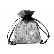 Darilna vrečka 9x11 cm organza - črna (100 kosov)