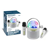 Bontempi Brezžični zvočnik z dvema brezžičnima mikrofonoma in disko kroglo