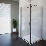 Aquaestil Oasis tuš vrata D 90 crna mat - Aquaestil - 90 cm / 200 cm - Kaljeno staklo 6 mm - Crna*** moguce naruciti i u bijeloj i srebrnoj boji (cijena na upit) - Prozirno*** moguce naruciti i reljef (cijena na upit)
