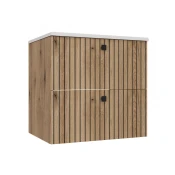 Zidni ormaric za umivaonik Mandeville 314 Hrast, Zidni, 59x60x47cm, Medijapan, Laminirani iveral