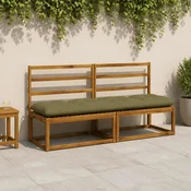 vidaXL Blazina za klop VIANEN 100% poliester Olivno zelena