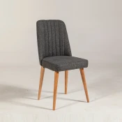 Hanah Home Trpezarijska stolica Vina Sandalye 47x89x46cm Bež-Antracit