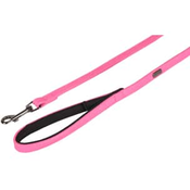 Povodec za psa umetno usnje podložen 100/ - 15cm Pink Flamingo - Pasji povodci