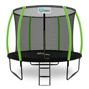 INLEA ULTIMATE Jump trampolin z notranjo zaščitno mrežo 305 cm - črna/svetlo zelena