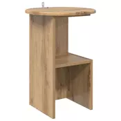 vidaXL Stranska miza Artisan hrast O 39,5 x 55 cm Inženirski les