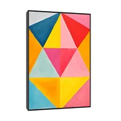 Canvas Slika na platnu Zapanjujuci mozaik II, 30x45 cm, Sa ramom, Crna