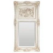 Casa Padrino baroque mirror antique white/beige 61 x H. 117 cm - Rectangular wall mirror in baroque style - Magnificent antique style wardrobe mirror - Baroque Interior - Baroque furniture