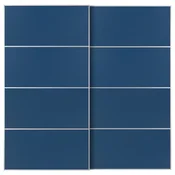 MEHAMN Par drsnih vrat, aluminij/dvostransko modra, 200x201 cm