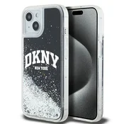 shumee Ovitek za iPhone 15 Plus dkny Liquid Glitter Big Logo črn