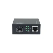 Pretvornik LevelOne Smart Gigabit RJ45-SFP, črn