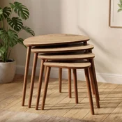 Hanah Home Set klub stolova Nora, 4 komada, Boja hrasta