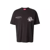 DIESEL Majica BOGGY-V6 crna / bijela