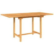 Vidaxl Raztegljiva vrtna miza 110-160x80x75 cm trden tikov les