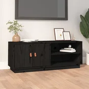 vidaXL vidaXL TV omarica črna 105x34x40 cm trdna borovina, (20730639)