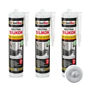 IsolBau nevtralni silikon svetlo siv nevtralni silikon 3 x 300 ml