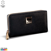 Princ Leather Ženski kožni novcanik Zip Luxury, Crni