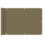 Vidaxl Balkonsko platno taupe 90x400 cm HDPE