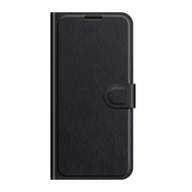 Etui Litchi za Motorola Edge 20 Pro - črn