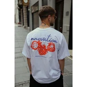 Innovation X Oversized Majica Unisex - Bela Jagode