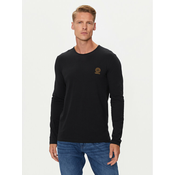 Versace Majica z dolgimi rokavi AUU01007 1A10011 Črna Regular Fit