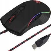 Malatec Žična optična USB igralna miška do 7200DPI LED RGB 7 gumbov