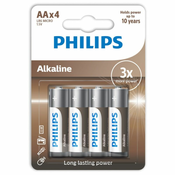 PHILIPS ALKALNA BATERIJA PHILIPS AA LR6 4, (21383299)