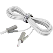 VOLTCRAFT Visokofleksibilni varnostni merilni kabel [lamelni vtič 4 mm-lamelni vtič 4 mm] 5 m bele barve MSB-501 10 A