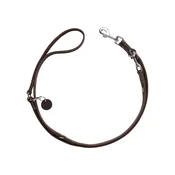 Hunter nastavljiv povodec za pse Aalborg 20 mm/200 cm, usnje temnorjava