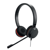 Jabra EVOLVE 20 MS Stereo USB Headband Special Edition Noise cancelling, USB connector, with mute-button and volume control on the cord, with leatherette ear cushion, Microsoft optimized (4999-823-309)