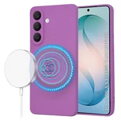 Silikonski ovitek Techsuit SoftFlex MagSafe za Samsung Galaxy S26 Plus - temno vijoličen