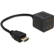 DELOCK Delock 65226 HDMI adapter [1x moški konektor HDMI - 2x ženski konektor HDMI] črna  12.00 cm, (20424204)