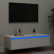 TV ormaric s LED svjetlima bijeli 100X35,5x25 cm